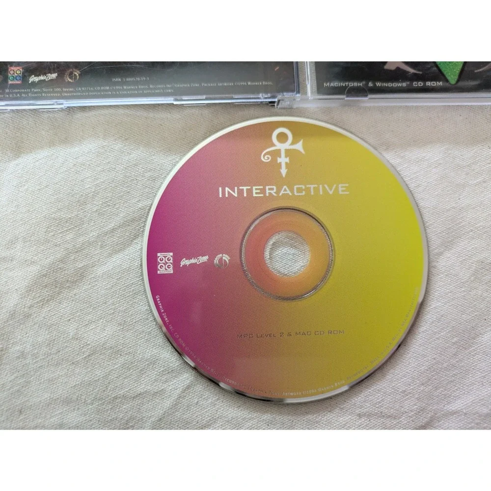 Prince Interactive PC Mac‎ CD-ROM 1994 Vintage Multimedia Game Love Symbol Disc